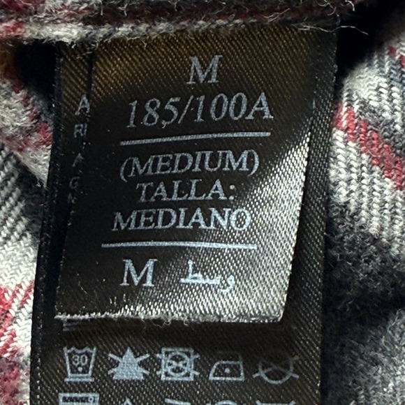 ALLSAINTS Gaines Long‎ Sleeve Flannel Shirt Men's M Plaid Button Up Ramskull - Picture 5 of 11